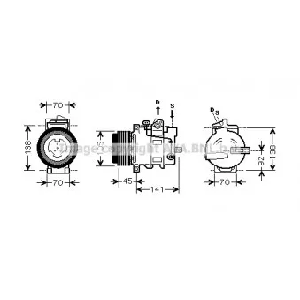 Compresseur, climatisation AVA QUALITY COOLING MSK429