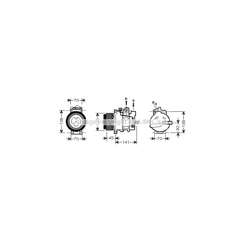 Compresseur, climatisation AVA QUALITY COOLING MSK429
