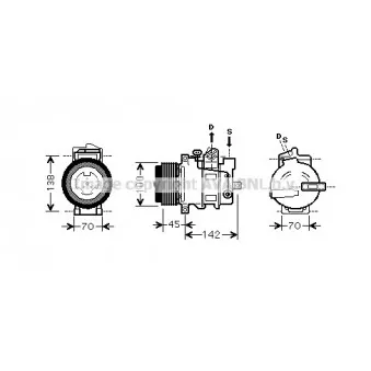 Compresseur, climatisation AVA QUALITY COOLING MSK430