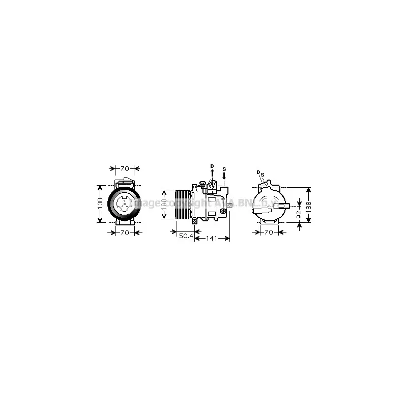 Compresseur, climatisation AVA QUALITY COOLING MSK431
