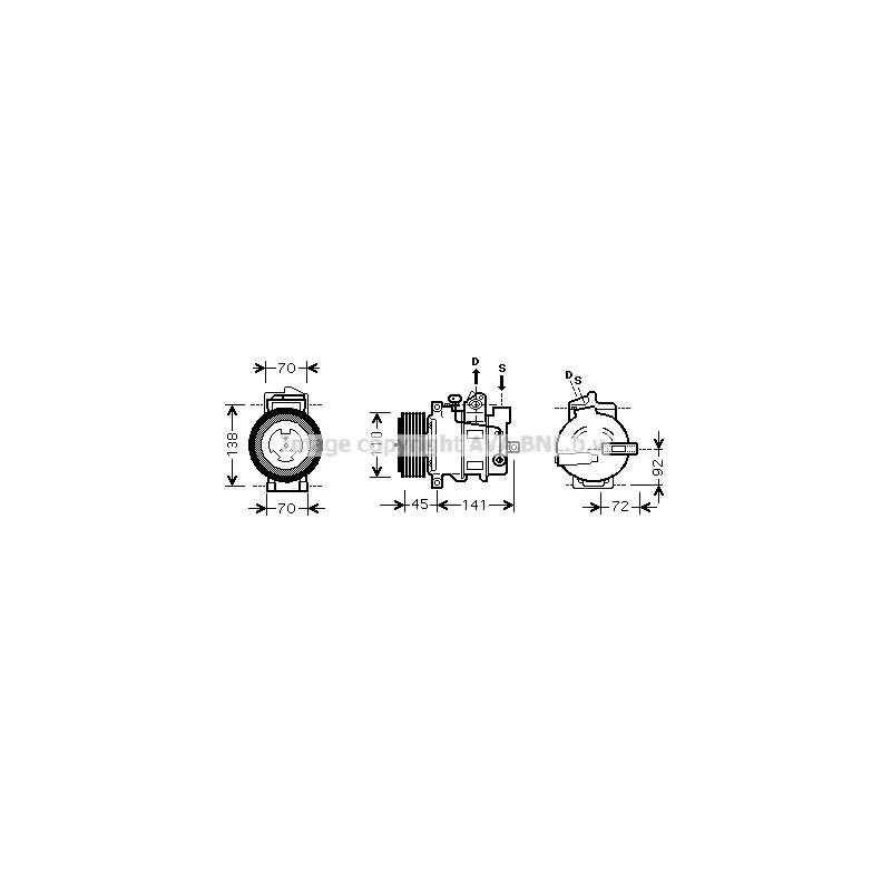 Compresseur, climatisation AVA QUALITY COOLING MSK433