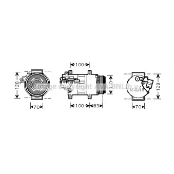 Compresseur, climatisation AVA QUALITY COOLING MSK434