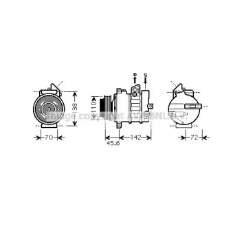 Compresseur, climatisation AVA QUALITY COOLING MSK438