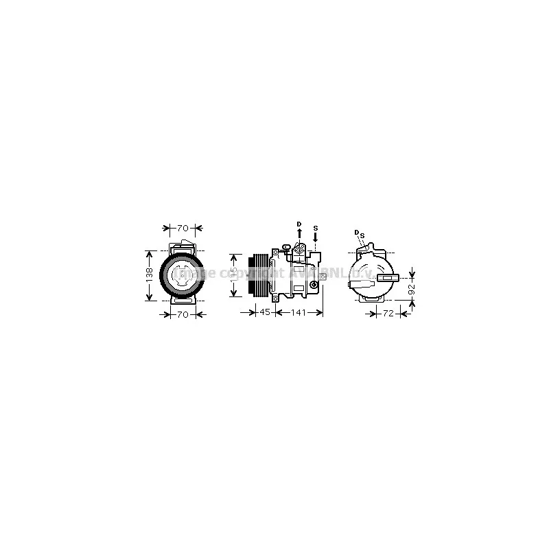 Compresseur, climatisation AVA QUALITY COOLING MSK439