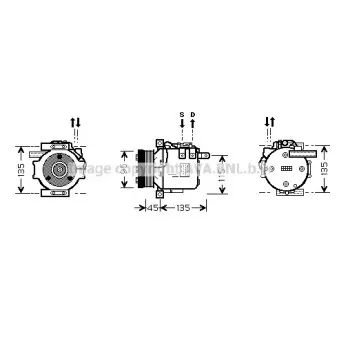 Compresseur, climatisation AVA QUALITY COOLING MSK456