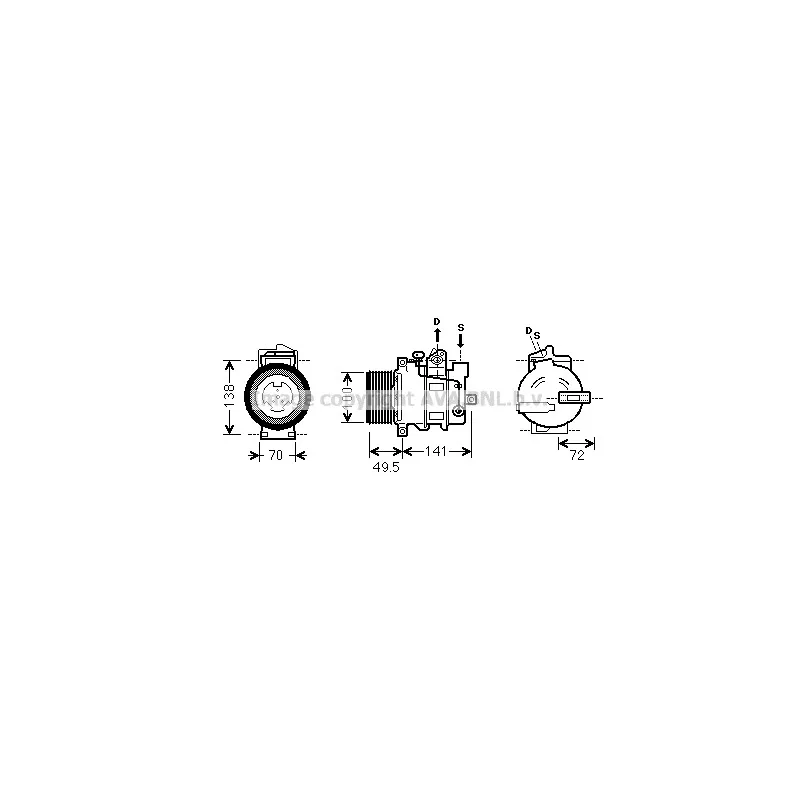 Compresseur, climatisation AVA QUALITY COOLING MSK476