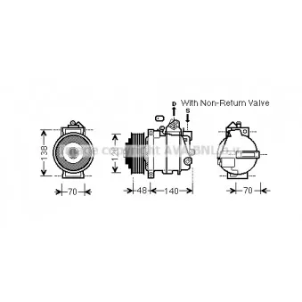 Compresseur, climatisation AVA QUALITY COOLING MSK526