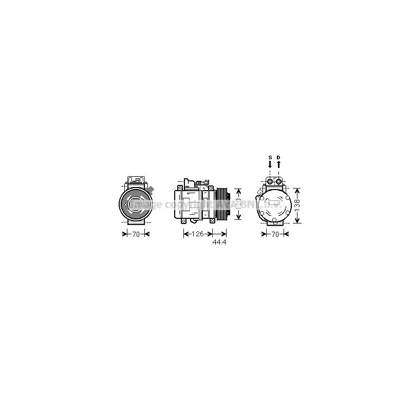 Compresseur, climatisation AVA QUALITY COOLING MSK558