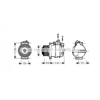 Compresseur, climatisation AVA QUALITY COOLING MSK560