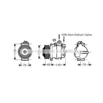 Compresseur, climatisation AVA QUALITY COOLING MSK565