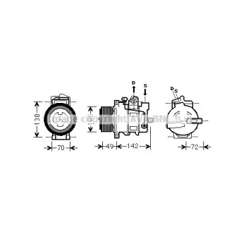 Compresseur, climatisation AVA QUALITY COOLING MSK566