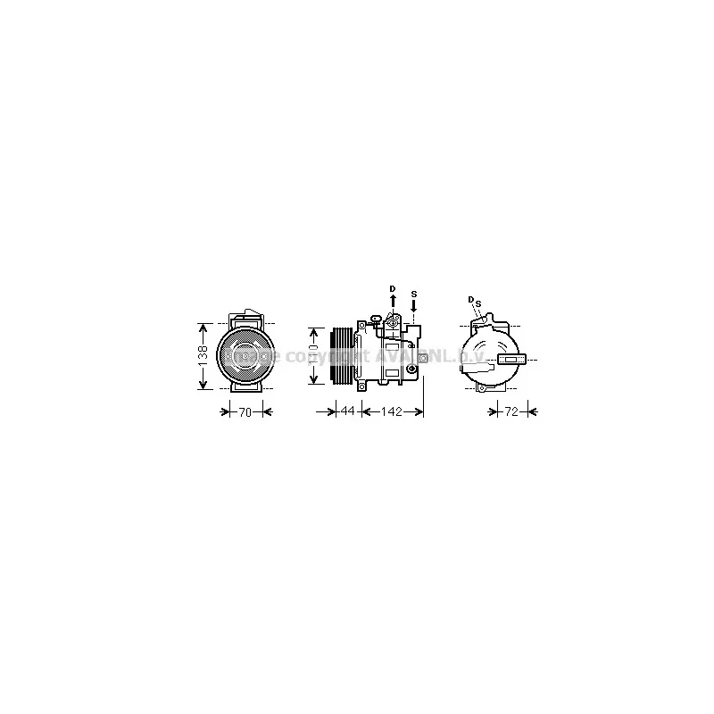 Compresseur, climatisation AVA QUALITY COOLING MSK571