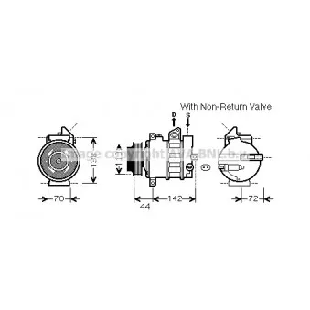 Compresseur, climatisation AVA QUALITY COOLING MSK573