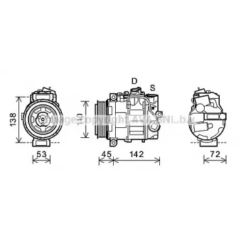 Compresseur, climatisation AVA QUALITY COOLING MSK577