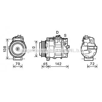 Compresseur, climatisation AVA QUALITY COOLING MSK580