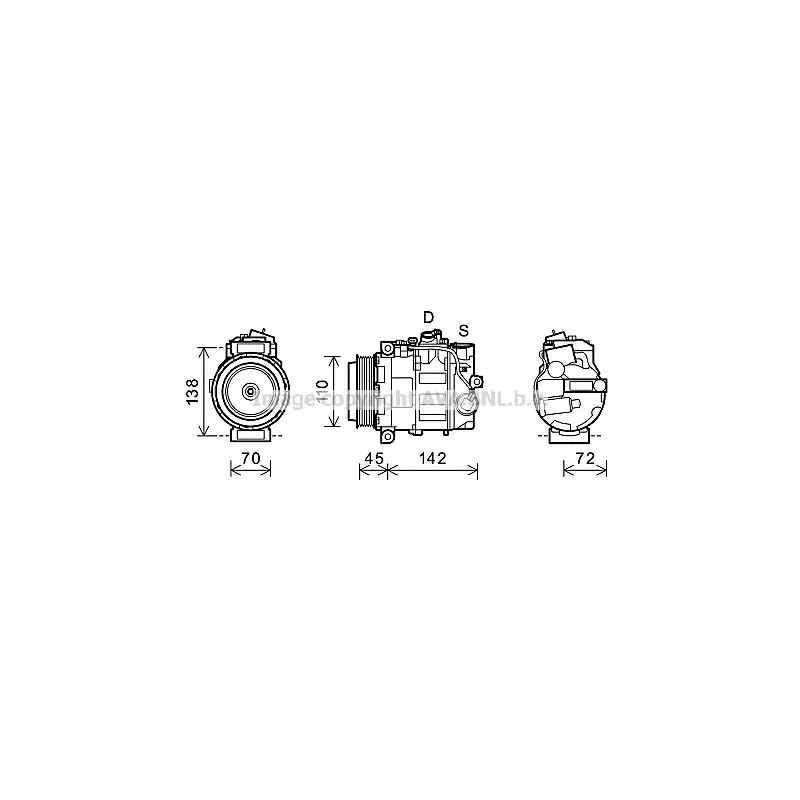Compresseur, climatisation AVA QUALITY COOLING MSK580
