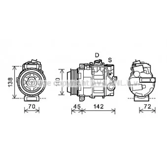 Compresseur, climatisation AVA QUALITY COOLING MSK586