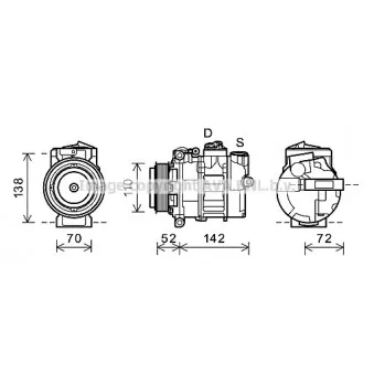 Compresseur, climatisation AVA QUALITY COOLING MSK588