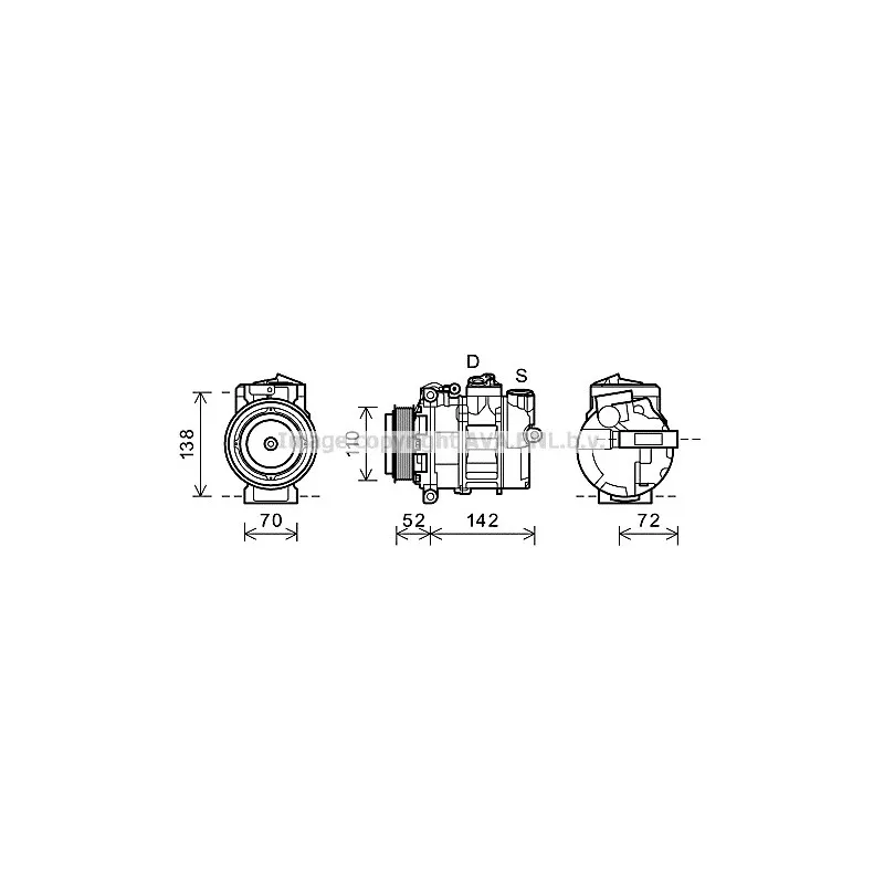 Compresseur, climatisation AVA QUALITY COOLING MSK588
