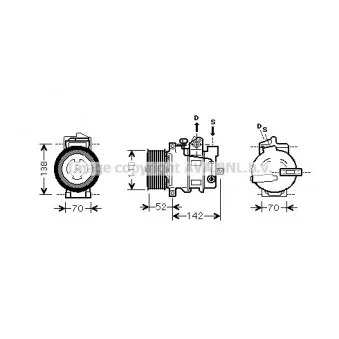 Compresseur, climatisation AVA QUALITY COOLING MSK590