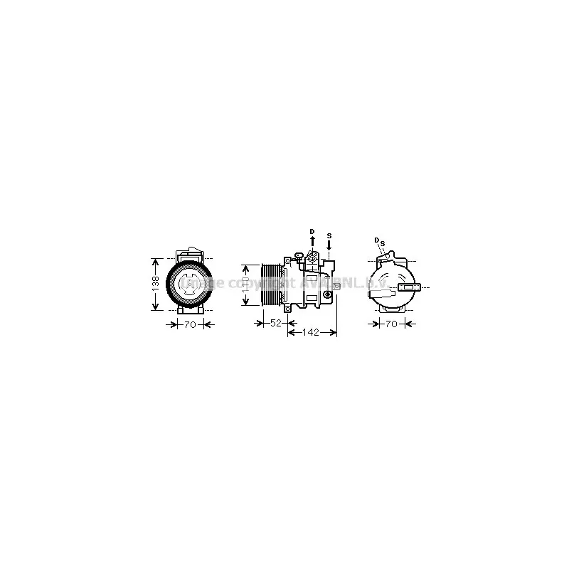 Compresseur, climatisation AVA QUALITY COOLING MSK590