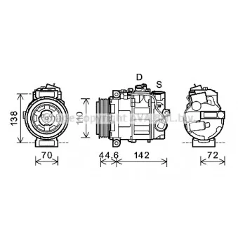 Compresseur, climatisation AVA QUALITY COOLING MSK611