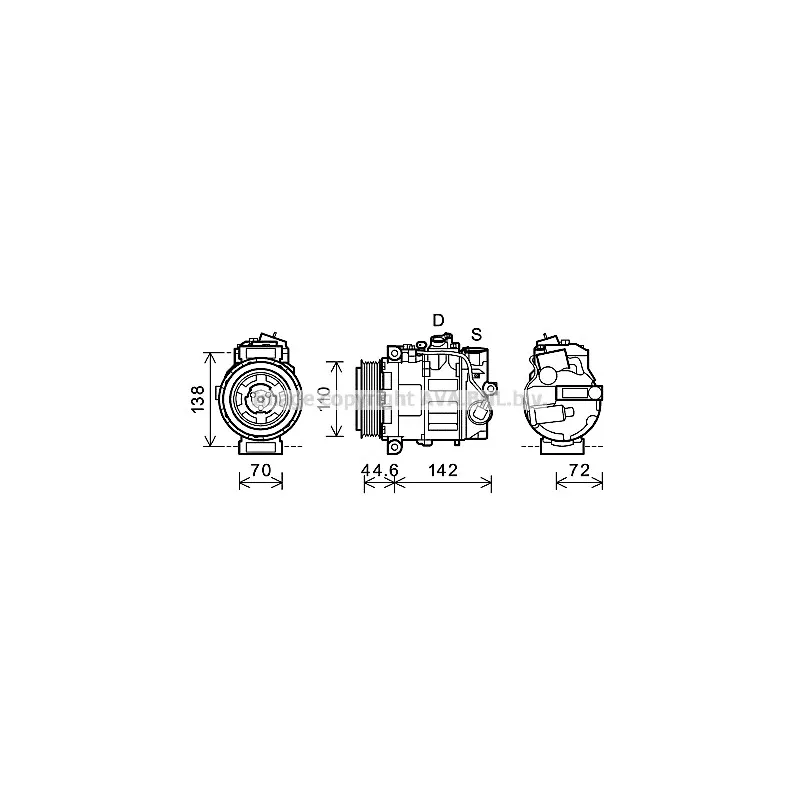 Compresseur, climatisation AVA QUALITY COOLING MSK611