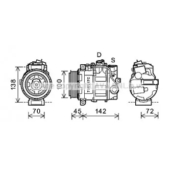 Compresseur, climatisation AVA QUALITY COOLING MSK613