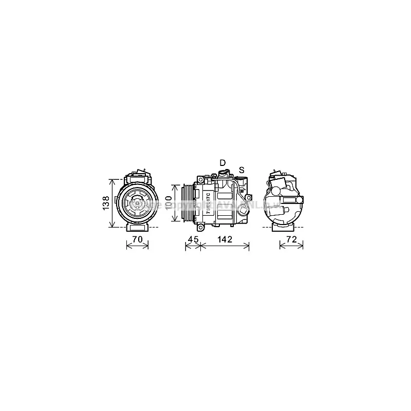 Compresseur, climatisation AVA QUALITY COOLING MSK613