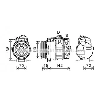 Compresseur, climatisation AVA QUALITY COOLING MSK614