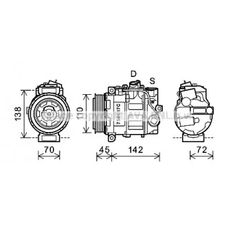 Compresseur, climatisation AVA QUALITY COOLING MSK615
