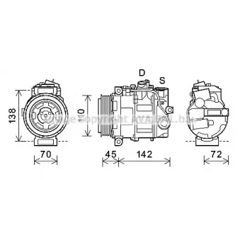 Compresseur, climatisation AVA QUALITY COOLING MSK636