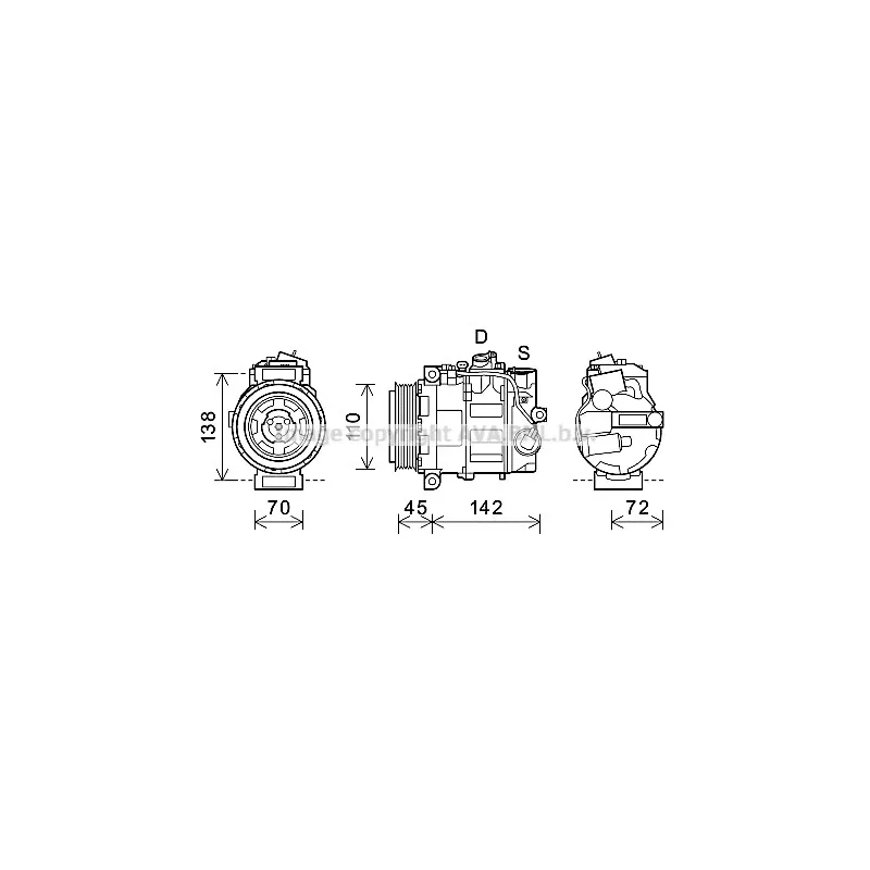 Compresseur, climatisation AVA QUALITY COOLING MSK636