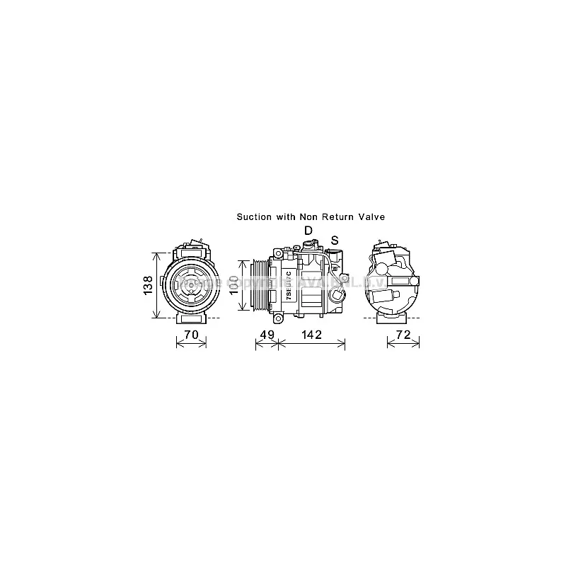 Compresseur, climatisation AVA QUALITY COOLING MSK638