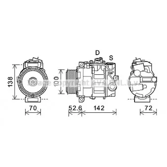 Compresseur, climatisation AVA QUALITY COOLING MSK639