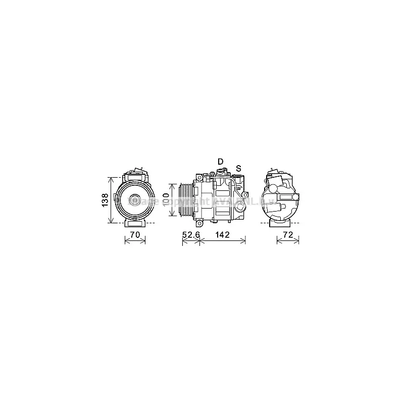 Compresseur, climatisation AVA QUALITY COOLING MSK639