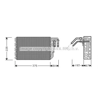 Evaporateur climatisation AVA QUALITY COOLING MSV020