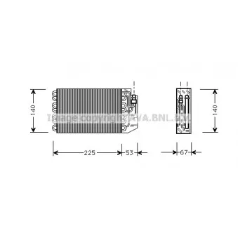 Evaporateur climatisation AVA QUALITY COOLING MSV029