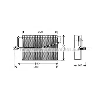 Evaporateur climatisation AVA QUALITY COOLING MSV381