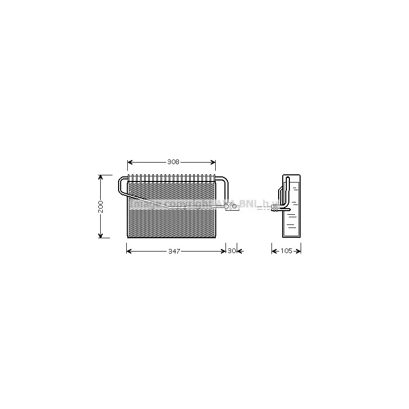 Evaporateur climatisation AVA QUALITY COOLING MSV455
