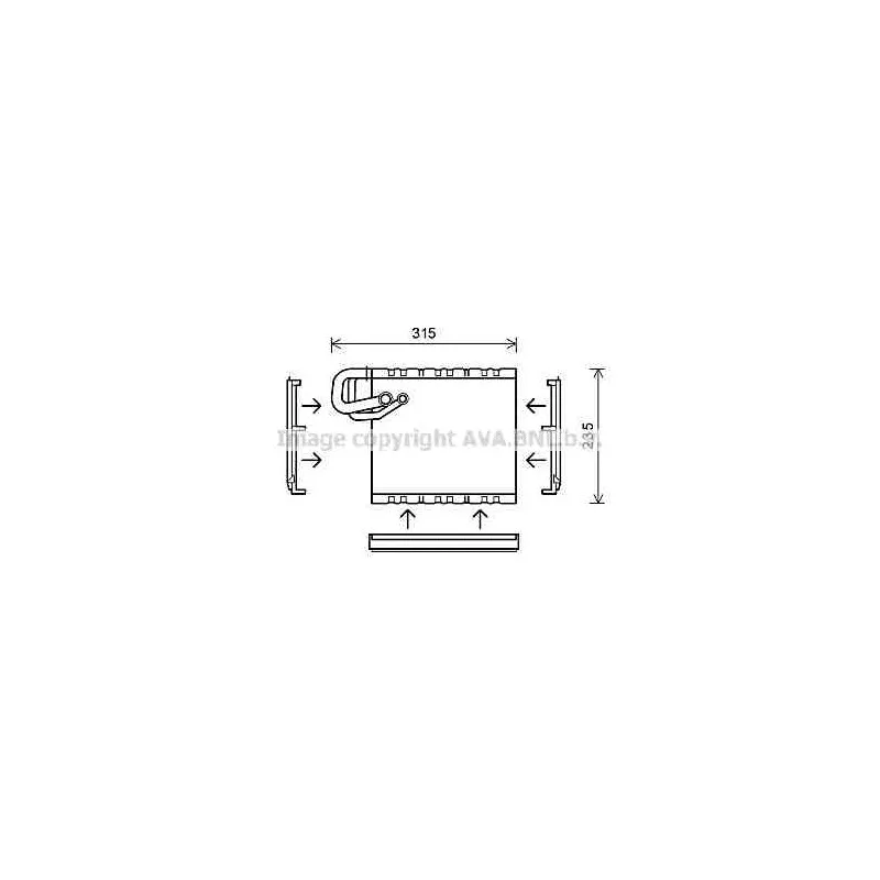 Evaporateur climatisation AVA QUALITY COOLING MSV550