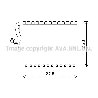 Evaporateur climatisation AVA QUALITY COOLING MSV604