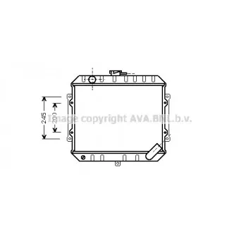 Radiateur, refroidissement du moteur AVA QUALITY COOLING MT2004