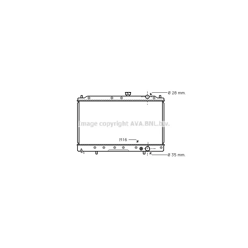 Radiateur, refroidissement du moteur AVA QUALITY COOLING MT2016