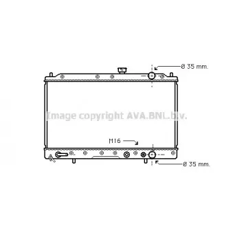 Radiateur, refroidissement du moteur AVA QUALITY COOLING