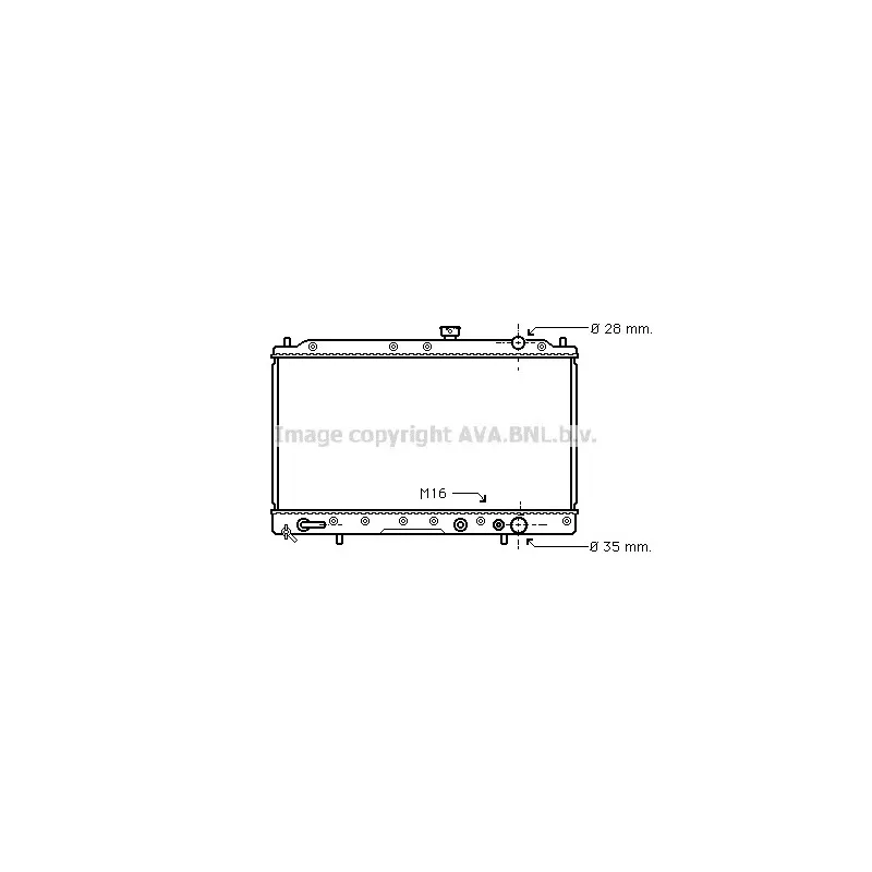 Radiateur, refroidissement du moteur AVA QUALITY COOLING MT2030