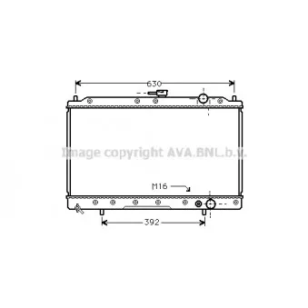Radiateur, refroidissement du moteur AVA QUALITY COOLING MT2043