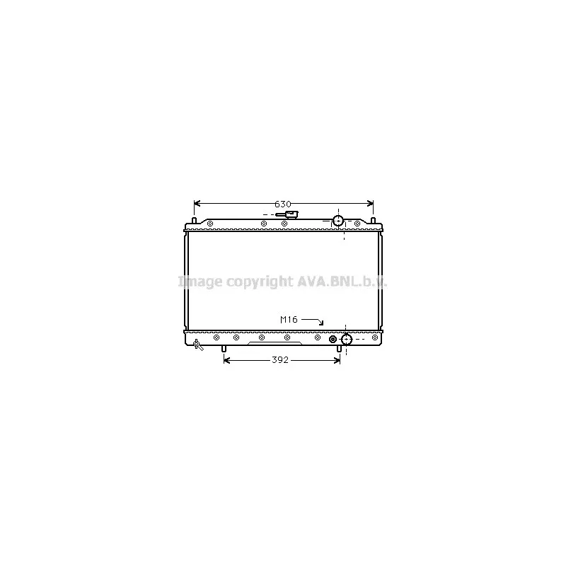 Radiateur, refroidissement du moteur AVA QUALITY COOLING MT2043