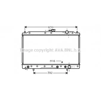 Radiateur, refroidissement du moteur AVA QUALITY COOLING MT2044