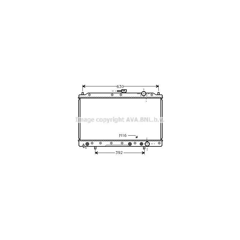 Radiateur, refroidissement du moteur AVA QUALITY COOLING MT2044